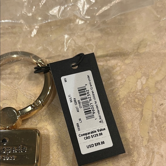 Kate Spade Multicolor Stripe Keychain - Picture 3 of 5